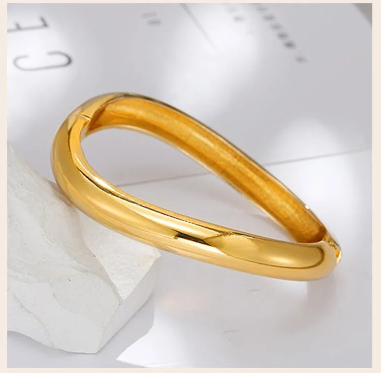 Wave Open Cuff Bangle