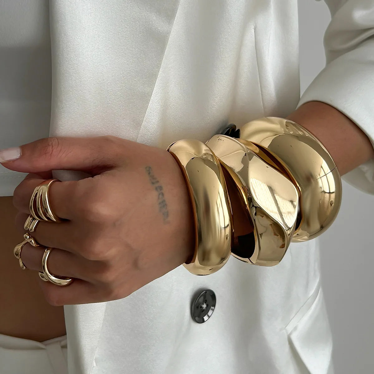 Exaggerated Chunk Cuff Bangle