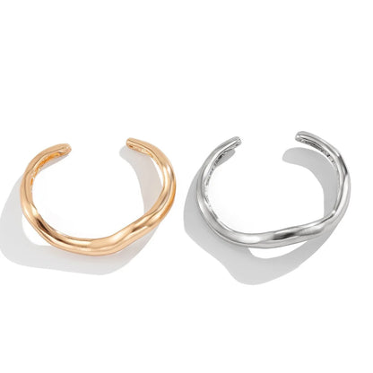 Bold Geometric Cuff Bangle Set