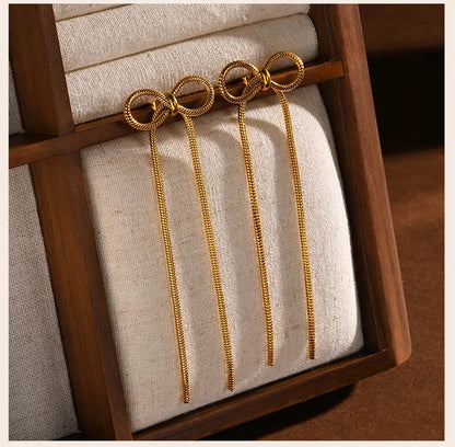 Bow Drop Dangle Earrings