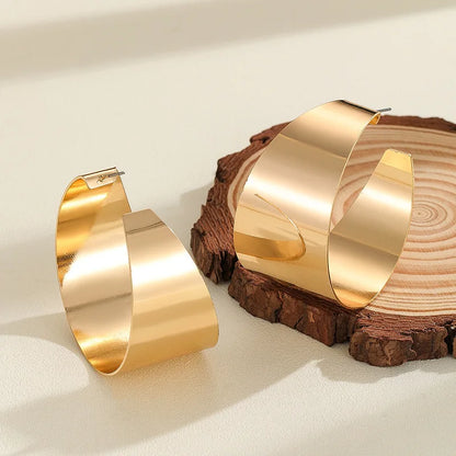 Bold Hollow Hoop Earrings