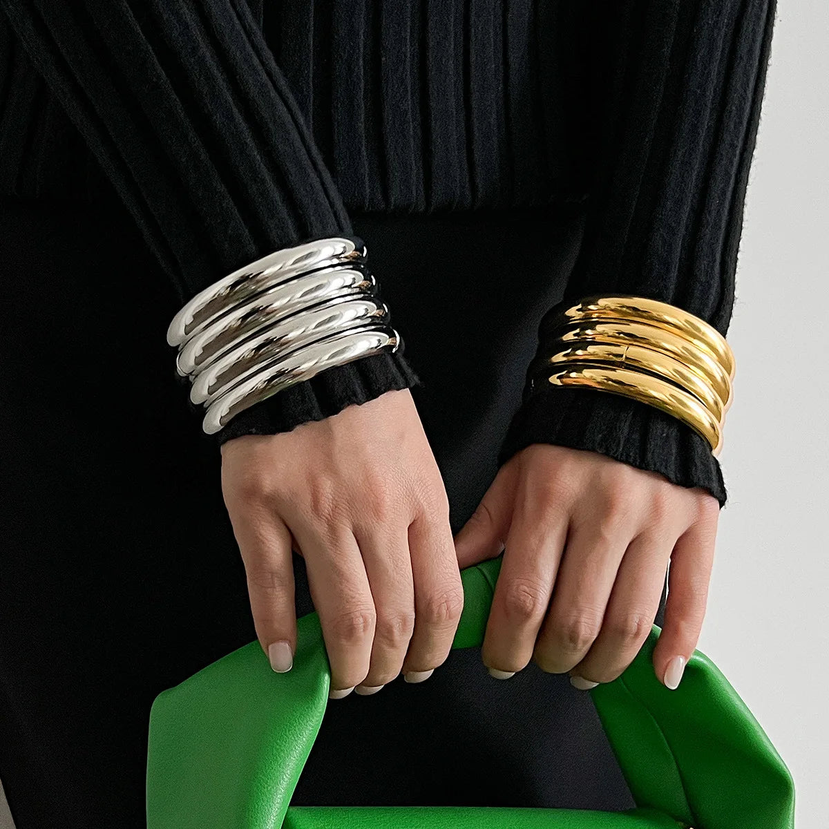 Minimalist Medium Wide Cuff Bangles