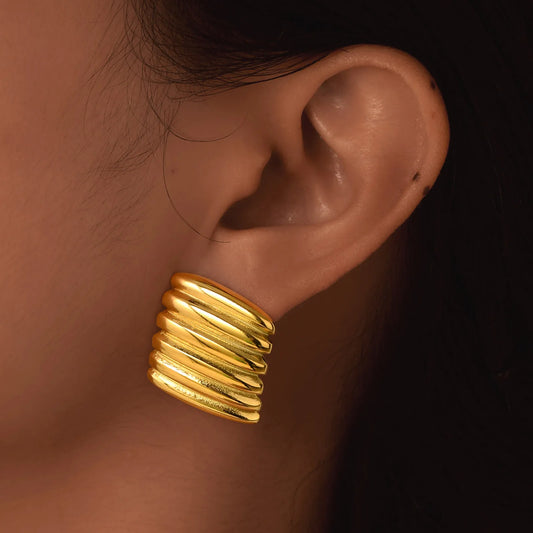 Statement Chunk Stud Earrings