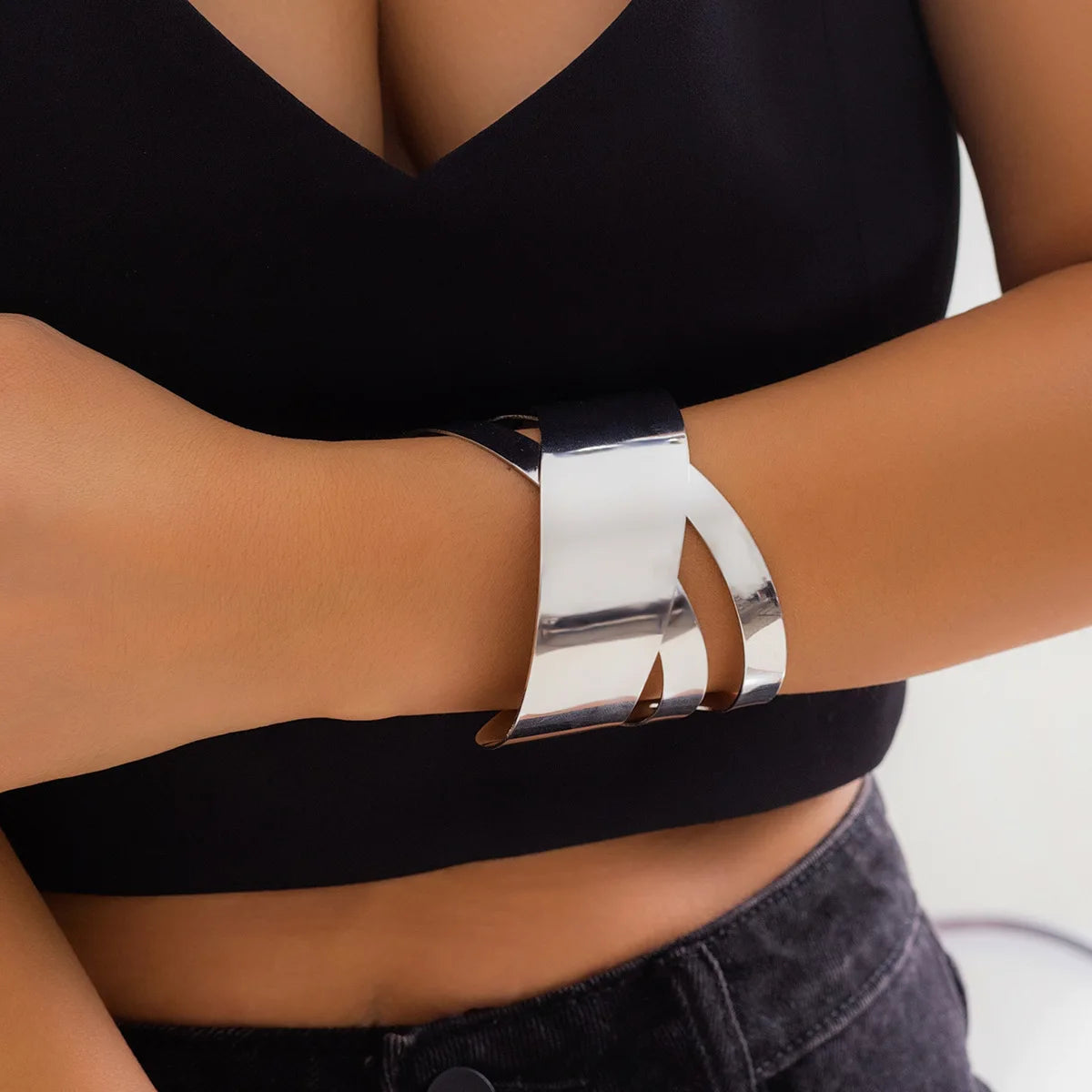 Irregular Hollow Cuff Bracelet