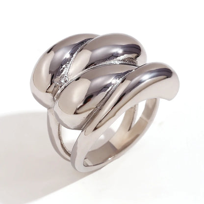 Bold Water Drop Statement Ring