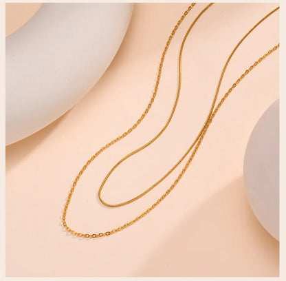 Double Layer Snake Chain Necklace