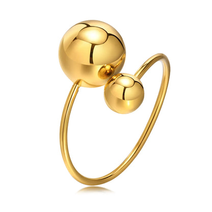 Minimalist Double Ball Statement Ring