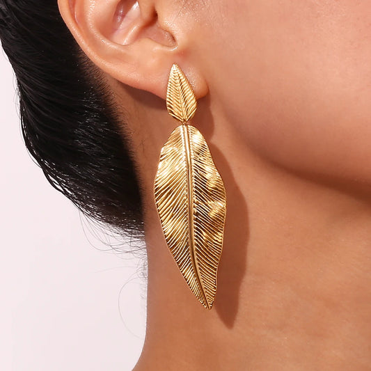 Elegant Botanical Drop Earrings