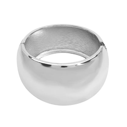 Minimalist Wide Metal Cuff Bangle