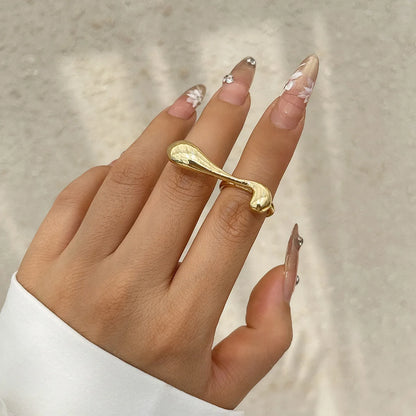 Bold Irregular Metal Statement Ring