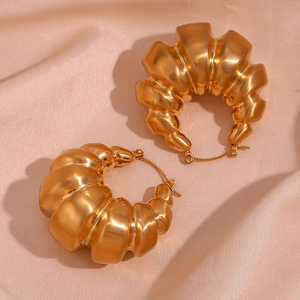 Classic Croissant Hoop Earrings