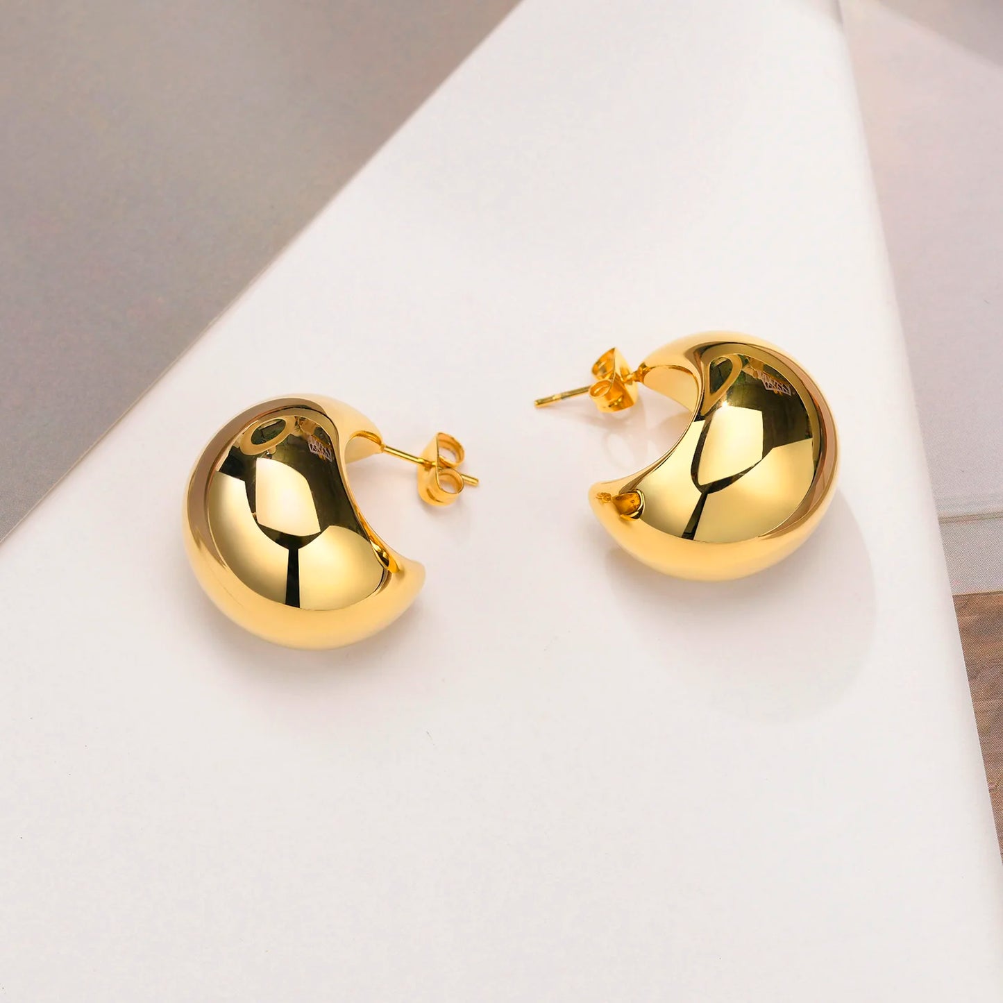 Chunky Geometric Hoop Earrings