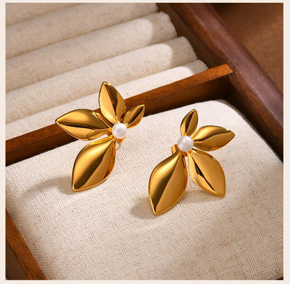 4 Leaf Stud Earrings