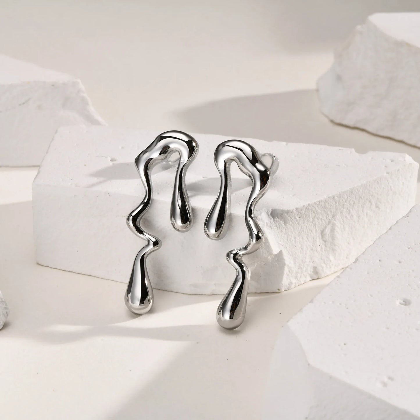 Melting Liquid Statement Earrings