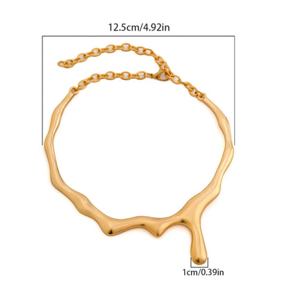Geometric Torque Necklace & Earrings Set