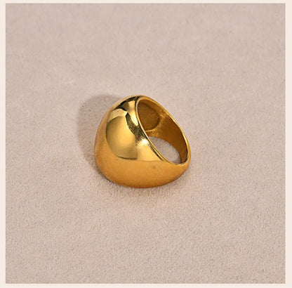 Smooth Surface Chunky Dome Ring