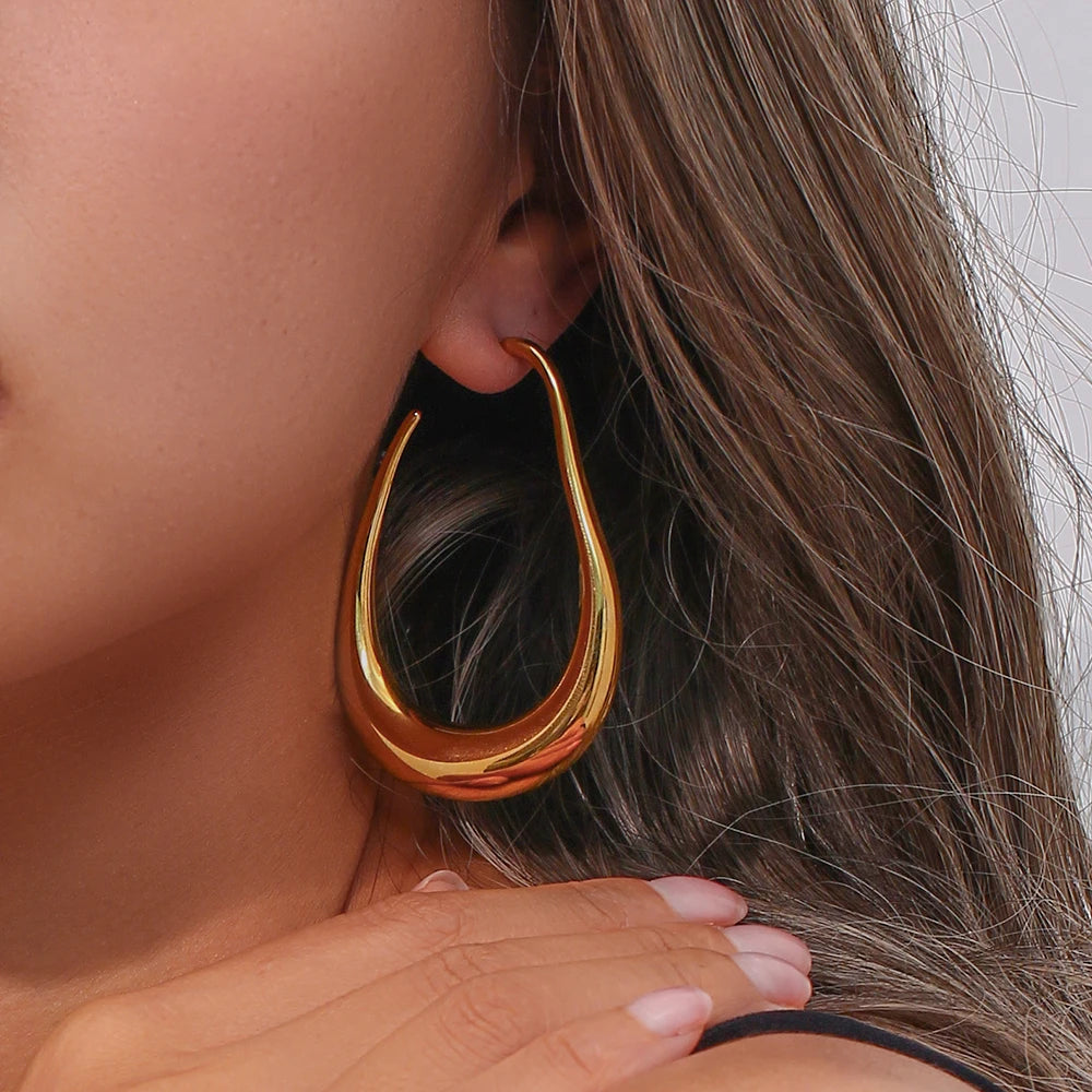 Large Geometric Hoop Earrings