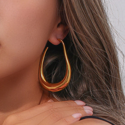 Large Geometric Hoop Earrings