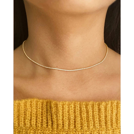 Elegant Zircon Tennis Chain Necklace
