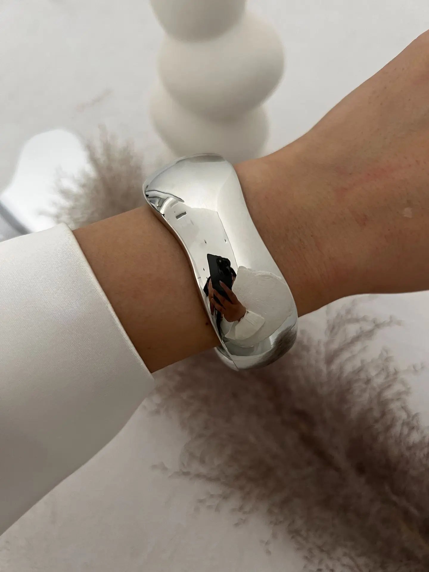 Bold Geometric Cuff Bangle