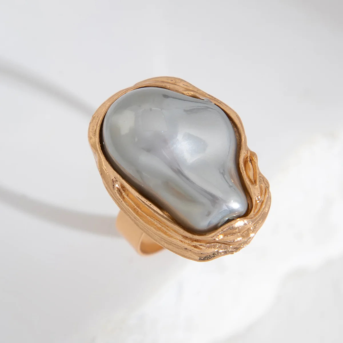 Baroque Irregular Pearl Ring Set