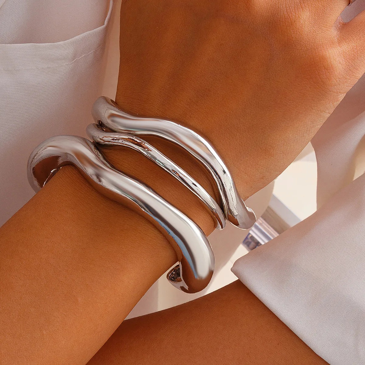 Geometric Wrangle Cuff Bangle