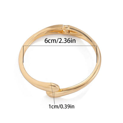 Geometric Open Necklace & Bangle Set