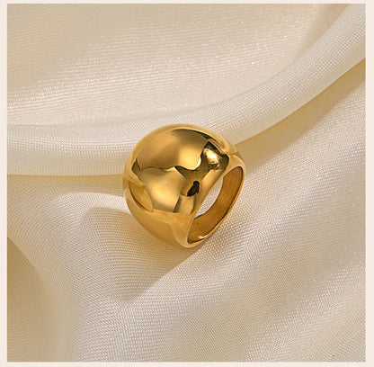 Smooth Surface Chunky Dome Ring