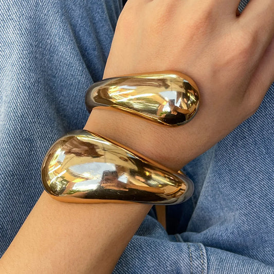 Chunky Twisted Open Cuff Bangle