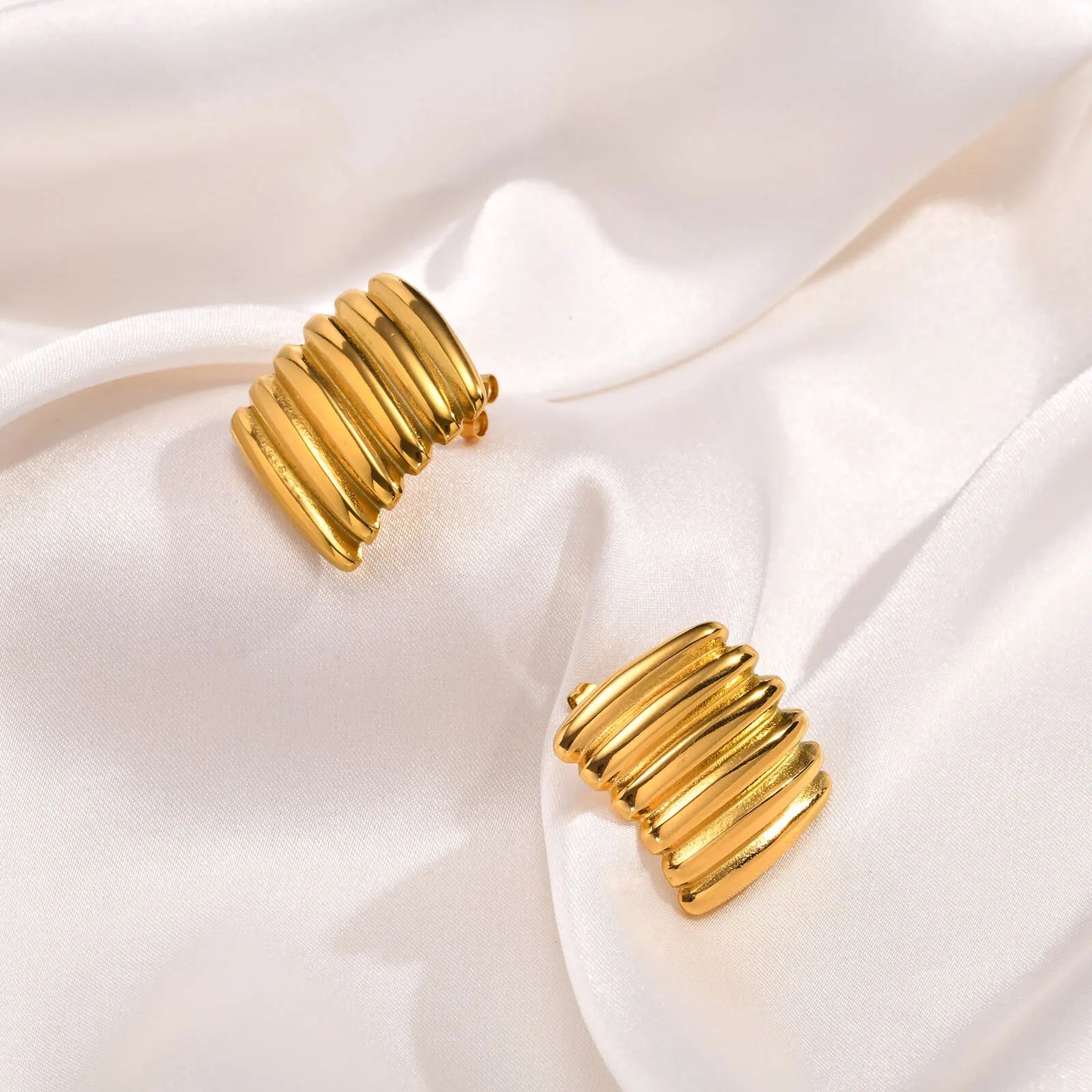 Statement Chunk Stud Earrings