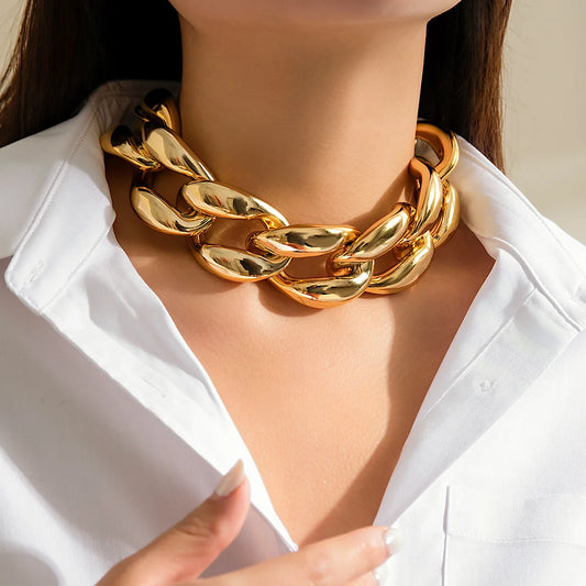 Bold Chunky Statement Chain Necklace