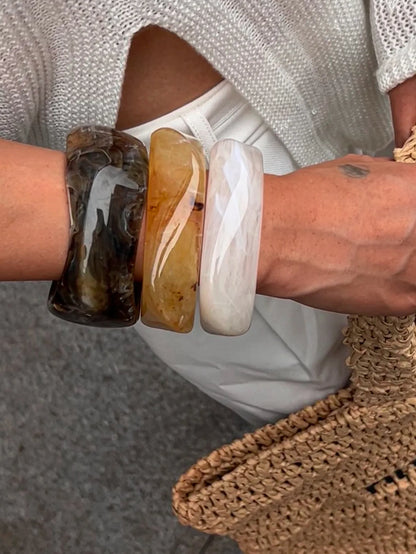 Bold Resin Acrylic Wide Bangle