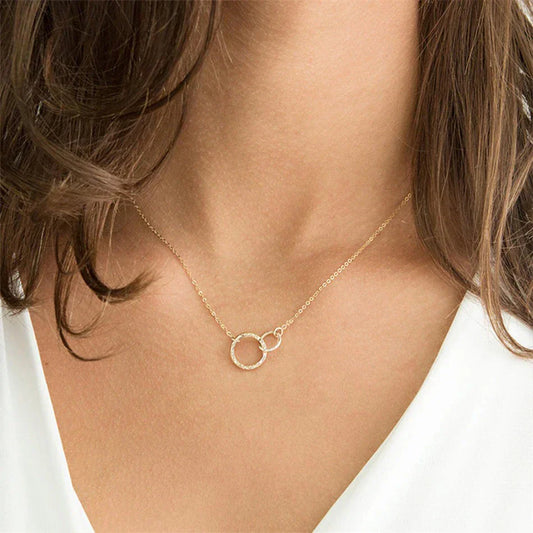Radiant Isabelle Gleaming Gold Ring Necklace