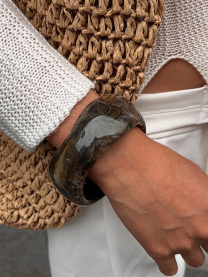Bold Resin Acrylic Wide Bangle