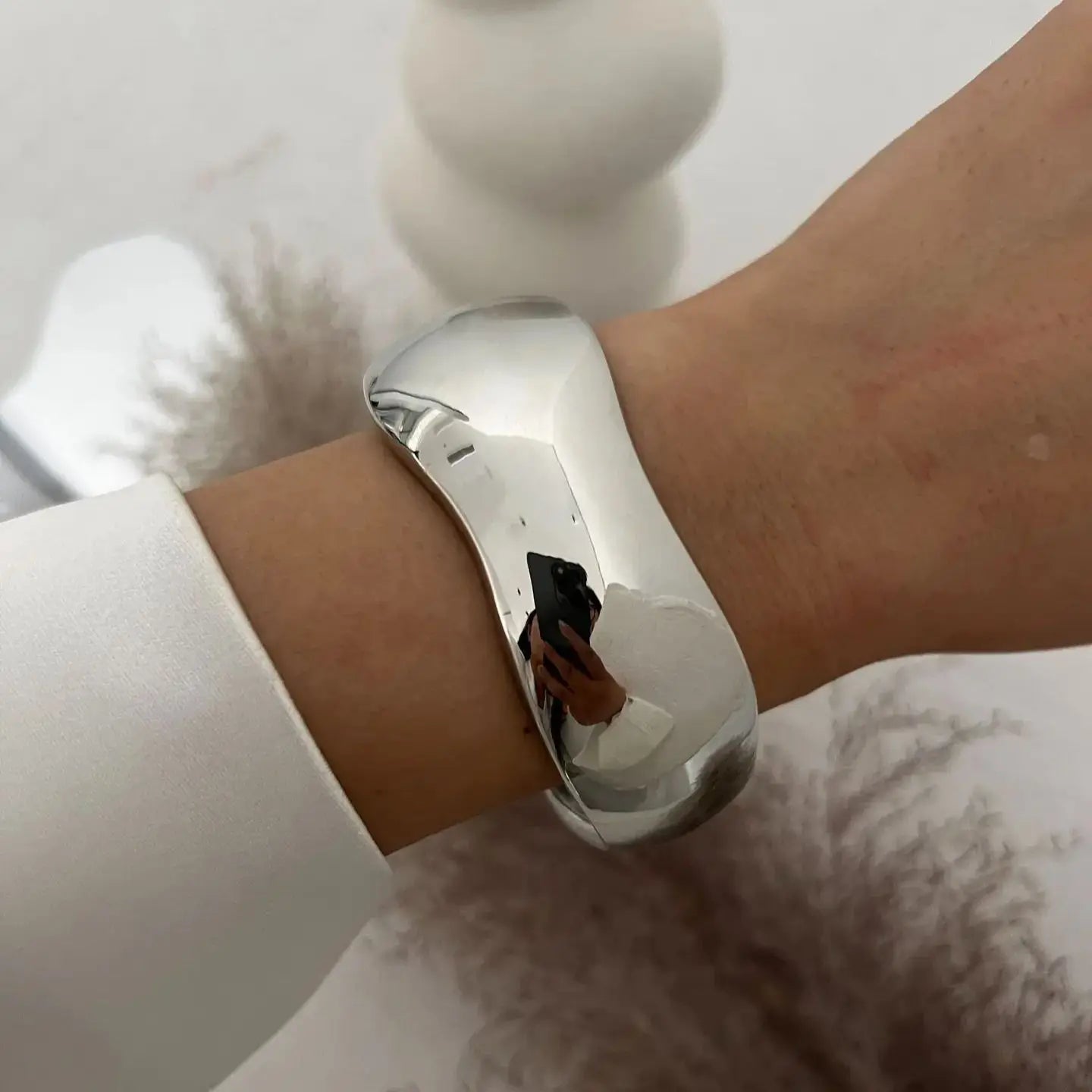 Irregular Metal Cuff Bangle