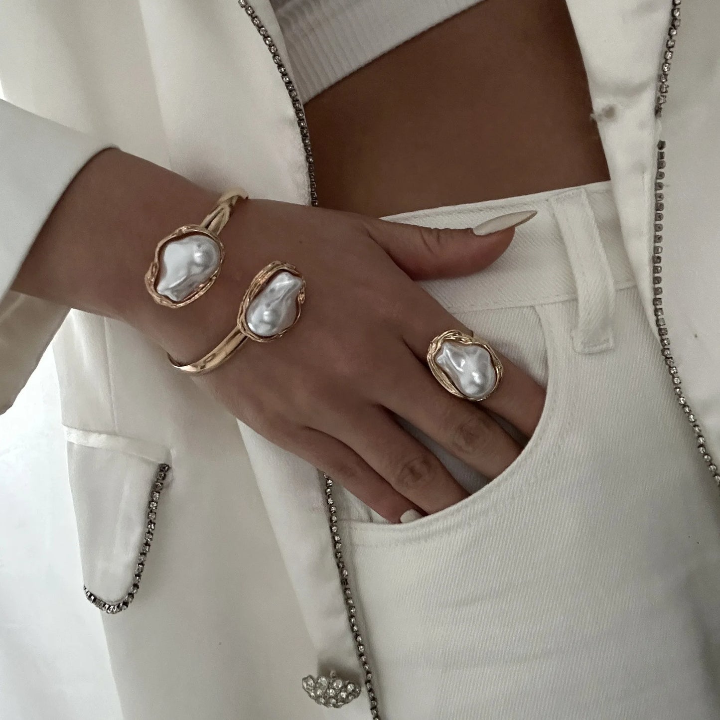 Baroque Pearl Jewelry Set