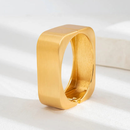 Bold Square Geometric Wide Cuff Bangle