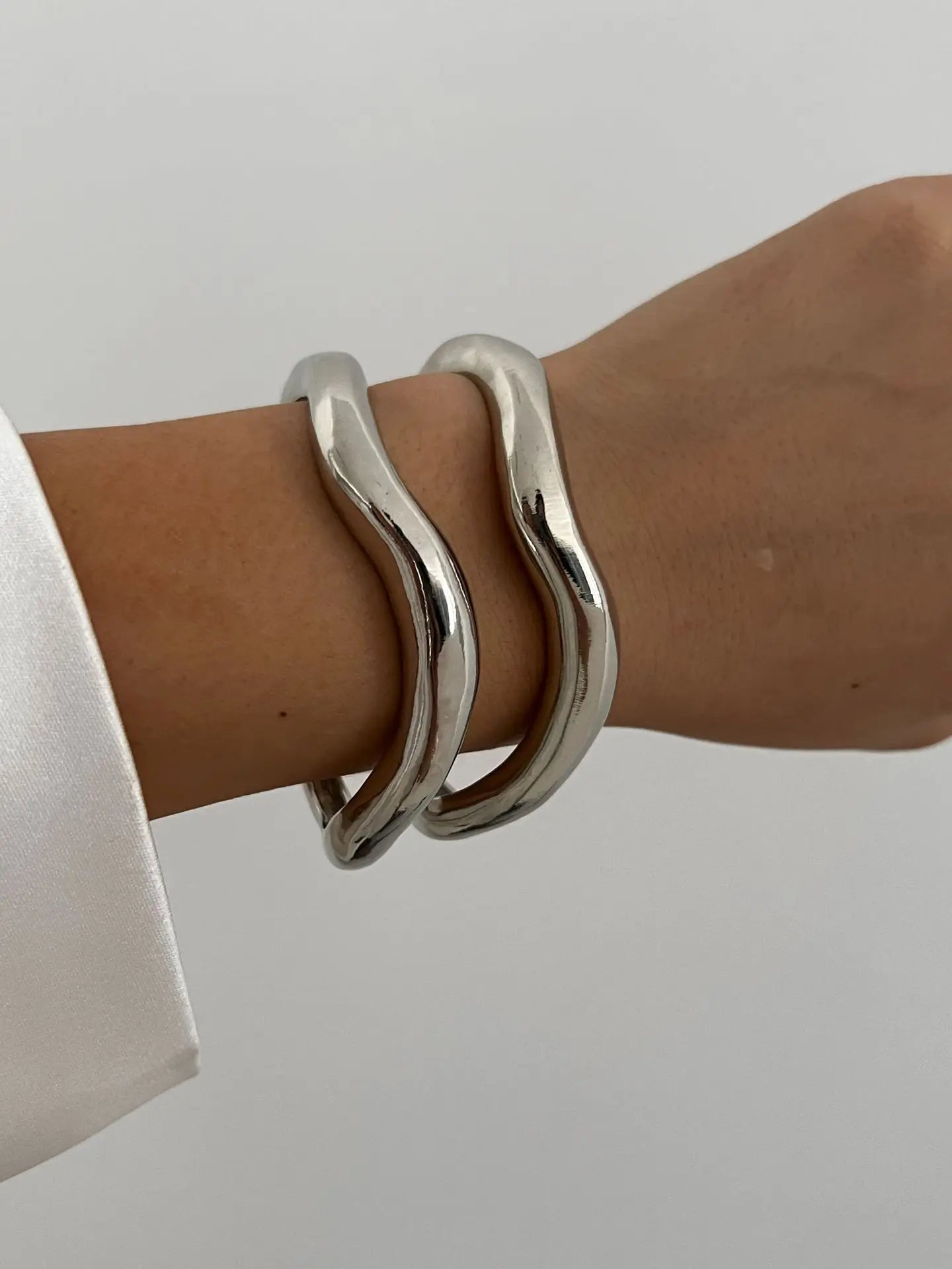 Bold Geometric Cuff Bangle Set