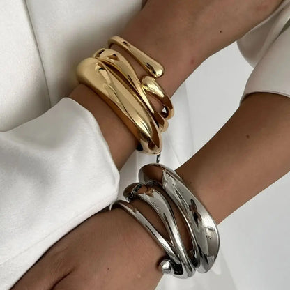 Geometric Cuff Spring Bangle