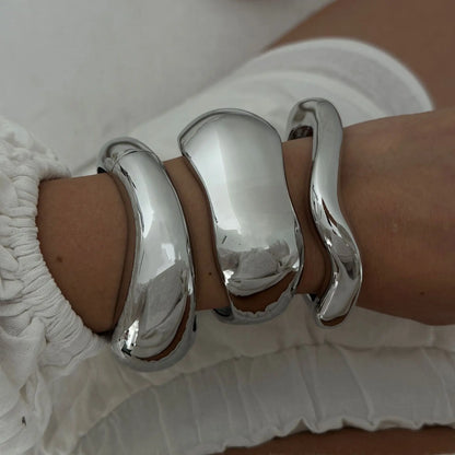 Irregular Metal Cuff Bangle