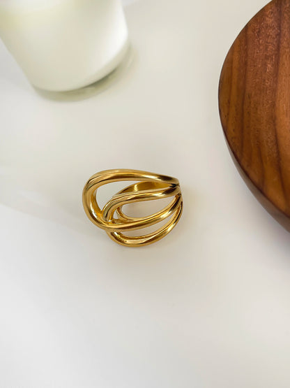 Modern Sculptural Hollow Ring