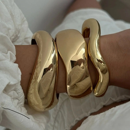 Irregular Metal Cuff Bangle