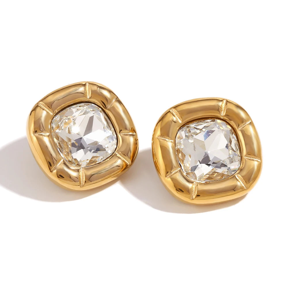 Vintage Geometric Stud Earrings