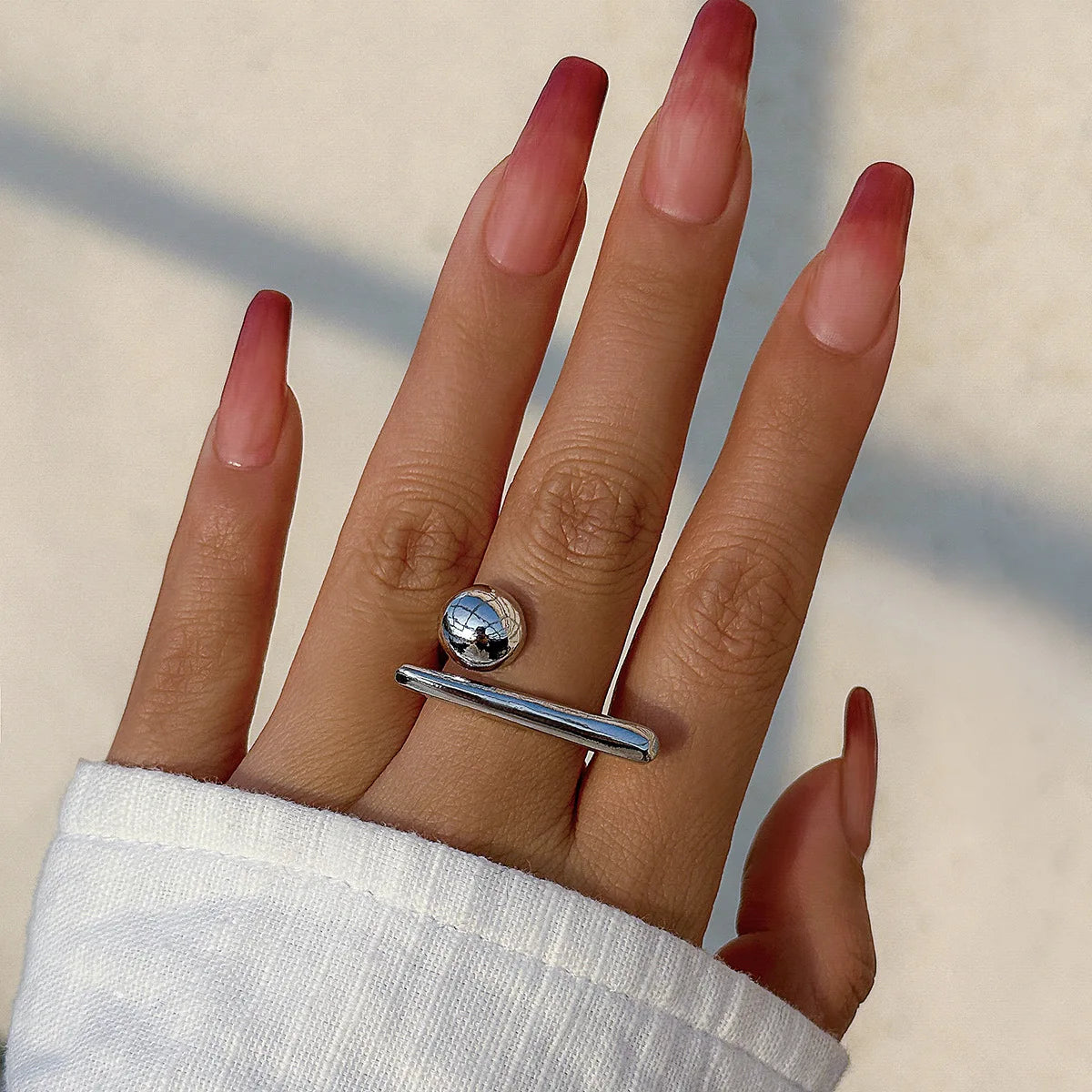 Minimalist Geometric Knuckle Ring