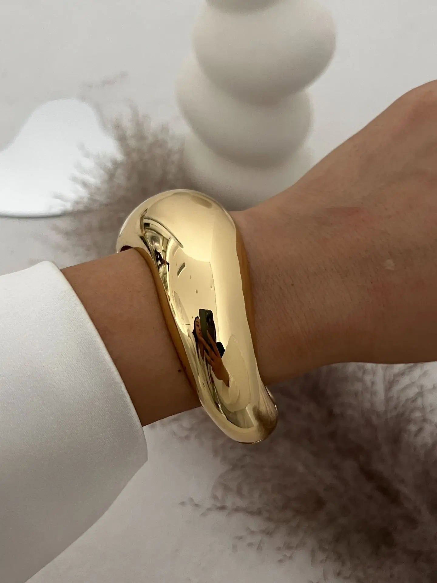 Bold Geometric Cuff Bangle