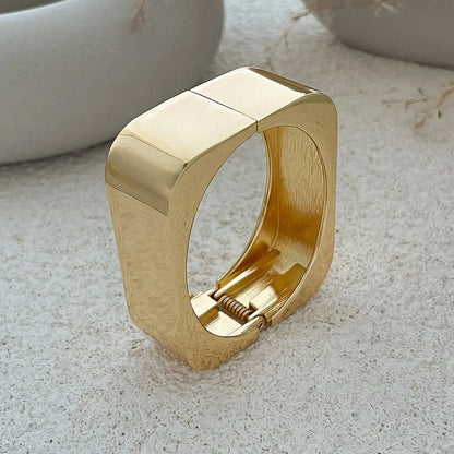 Bold Geometric Wide Cuff Bangle