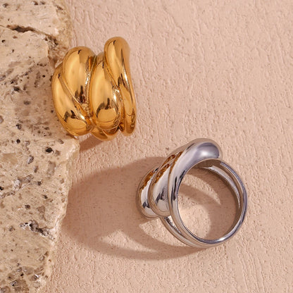 Bold Water Drop Statement Ring