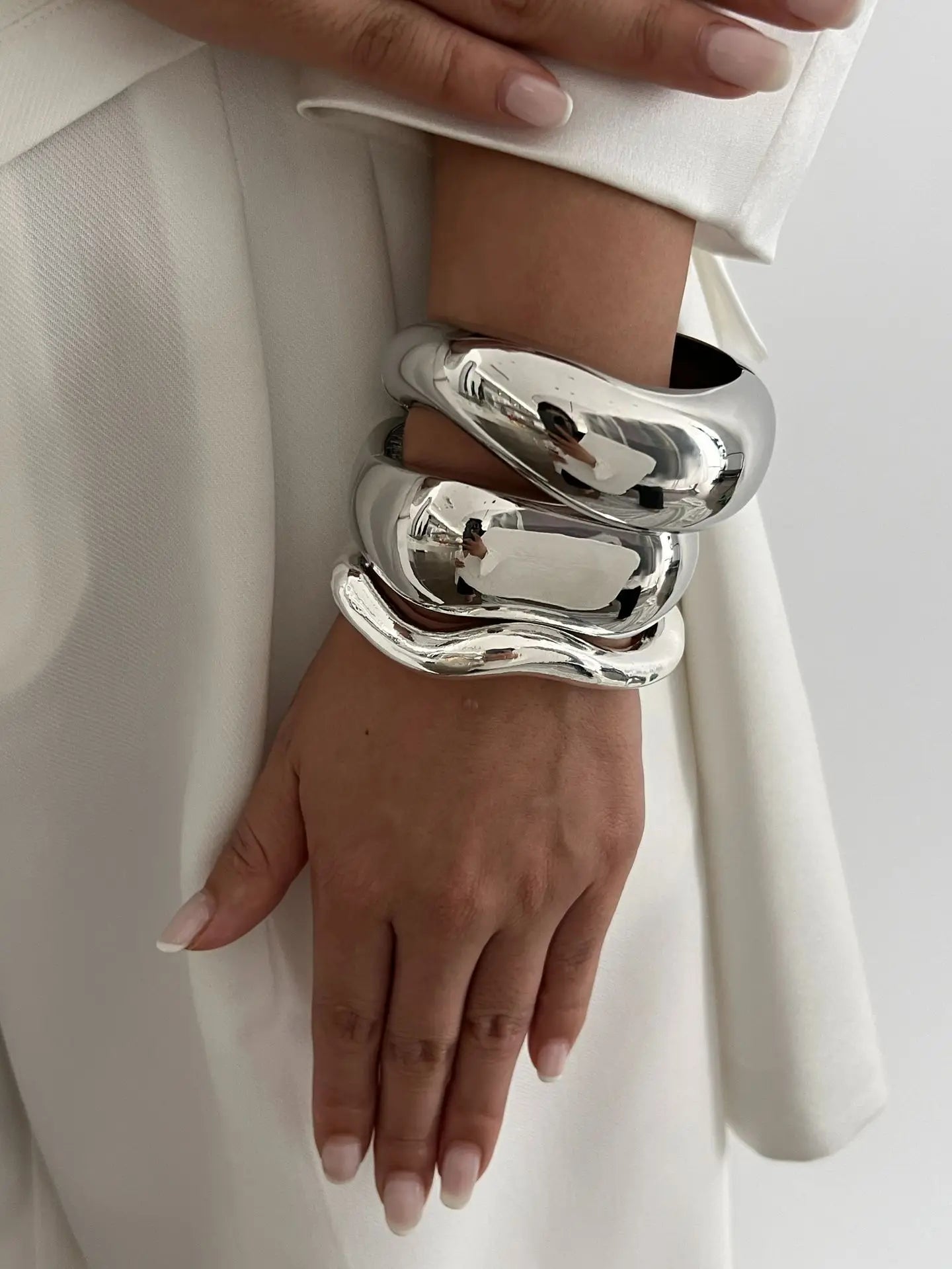 Bold Geometric Cuff Bangle