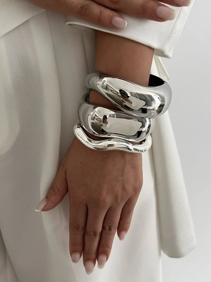 Irregular Metal Cuff Bangle