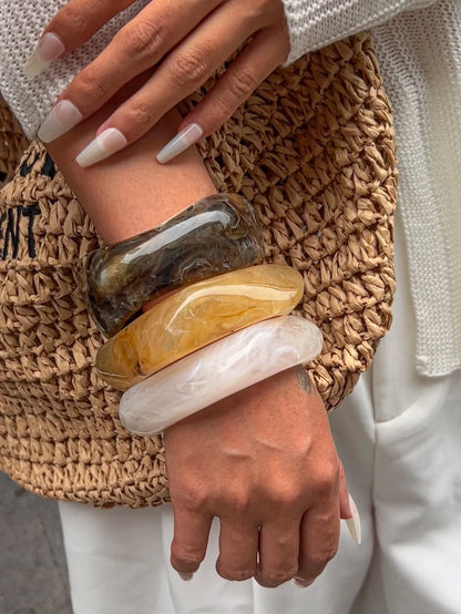 Bold Resin Acrylic Wide Bangle